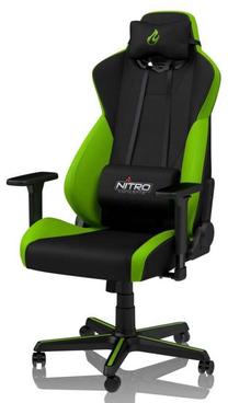 Žaidimų kėdė Nitro Concepts S300, juoda sp./žalia sp.