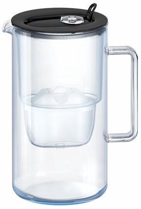 Veefiltrid Aquaphor Glass, 2.5 l, läbipaistev v./must v.