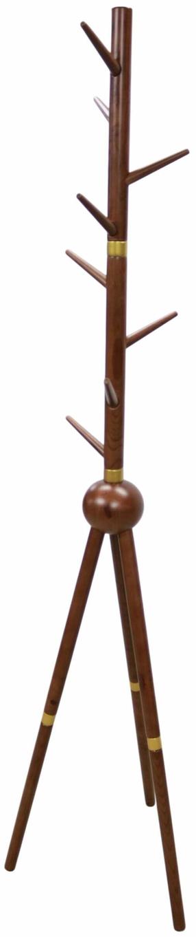 Drēbju pakaramais YF686 BR, 181 cm, brūna krās./zelta krās.