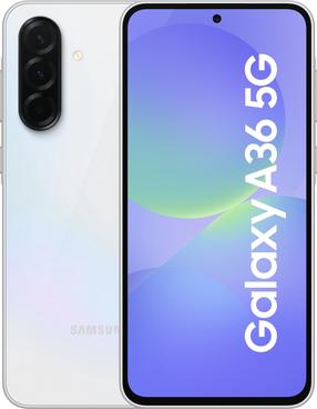Mobilais telefons Samsung Galaxy A36, 128 GB, balts krās.