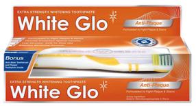 Dantų pasta su dantų šepetėliu White Glo Anty Plaque T/P, 150 ml