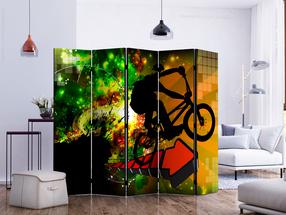 Aizslietnis Artgeist Bicycle Tricks II Paraventtc1939, daudzkrāsaina, 225 cm x 172 cm