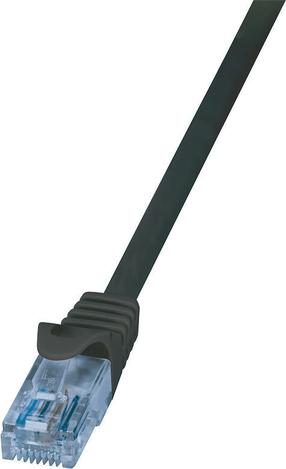 Laidas Logilink Patch Cat.6A 10GE Home U/UTP RJ-45 8P8C, RJ-45 8P8C, 1 m, juoda sp.
