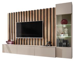 Sekcija ASM Verti, ruda sp./smėlio sp., 220 cm x 35 cm x 148 cm