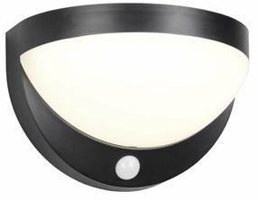 Āra sienas lampa Trio Cobre, 8W, LED, IP44, melna krās., 11.5 cm x 10.5 cm