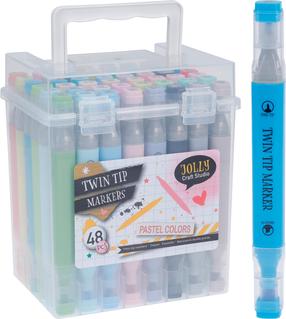Kahepoolsete markerite-viltpliiatsite komplekt 110112400, kahepoolsed, 48 tk