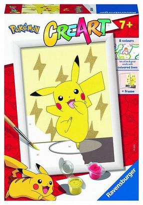 Tapymas pagal skaičius Ravensburger CreArt Pokemon, geltona sp.
