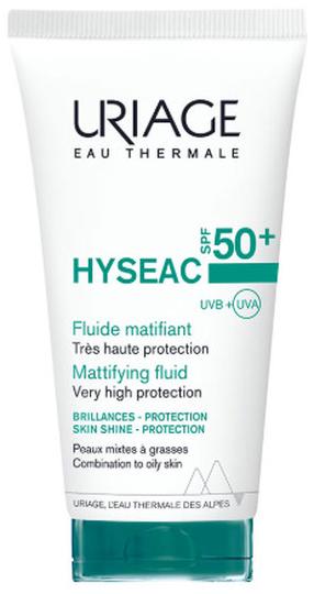 Līdzeklis iedeguma kopšanai sejai Uriage Hyseac Mattifying SPF50+, 50 ml