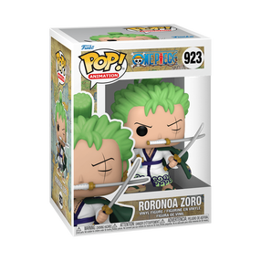 Žaislinė figūrėlė Funko POP! Animation Roronoa Zoro 923, 11 cm, mėlyna sp./balta sp./žalia sp.