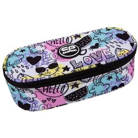 Penalas CoolPack Campus Mood, 23 cm x 10 cm, juoda sp./geltona sp./rožinė sp.