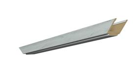 Horizontāla durvju aploda Domoletti, 80.5 cm x 14 - 18 cm x 1 cm, norvēģu ozola krās.