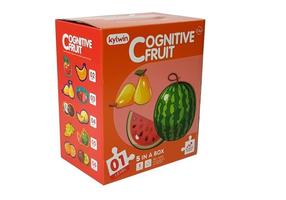Dėlionė 5in1 Lean Toys Fruits 7789, 16 cm x 13 cm, 40 vnt., įvairių spalvų