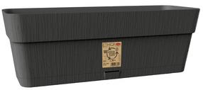 Gėlių lovelis Stefanplast Ethica 68200, plastikinis, 50 cm x 18 cm, pilka sp.