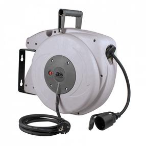 Ilgintuvas su rite AS-Schwabe EasyToGo, 1.5 mm², 10 m, IP44, 1 lizdo, juoda sp./pilka sp.