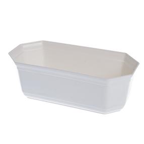 Ziedu kaste Uniplastex UKOR, plastmasa, 24 cm x 11.3 cm, Ø 24 cm, balta krās.
