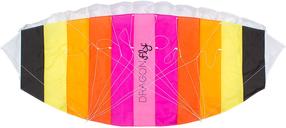 Aitvaras Dragon Fly Parachute Kite Gilavar 140, 140 cm x 54 cm, juoda sp./oranžinė sp./rožinė sp.