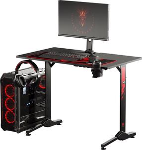 Datorspēļu galds Diablo X-Mate 1000, 100 cm x 60 cm, 75 cm, melns krās./sarkana krās.