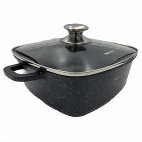 Kastrul King Hoff Simple Cooking Marble, Ø24 cm, 4.5 l, must v.
