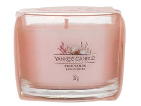 Žvakė, aromatinė Yankee Candle Pink Sands, 7 - 10 h, 37 g, rožinė sp.