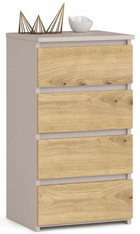 Komoda Akord CL4 PK, kašmyro sp./artisan oak sp., 74 cm x 40 cm x 35 cm