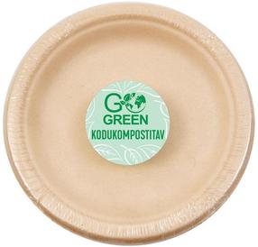 Vienkartinės lėkštės Go Green Round, Ø 15 cm, 10 vnt.