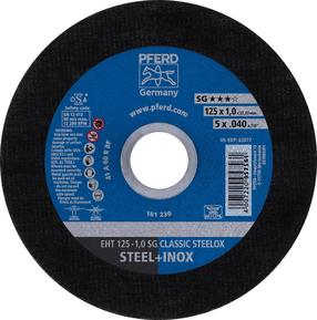 Pjovimo diskas kampiniam šlifuokliui Pferd SG Classic Steelox, 125 mm x 1 mm x 22.23 mm