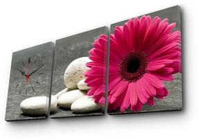 Pulkstenis - bilde Wallity Canvas 3P3040CS-57, rozā krās./pelēka krās., 40 cm x 30 cm