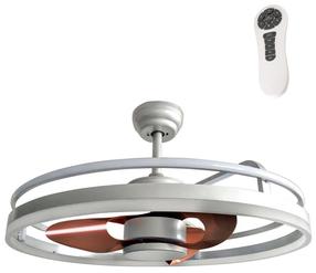 Griestu ventilators ar lampu CristalRecord Agra DC, 48 W, 1 gab., niķeļa krās.