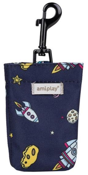 Maišelių šunų ekskrementams dėklas Amiplay, 6 cm x 2 cm mėlyna sp.