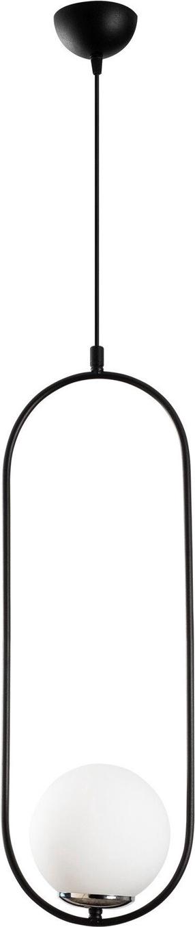 Lampa karināms Opviq Mudoni MR - 837 536NTD1130, E27, 1 x 40 W, balta krās. / melna krās.