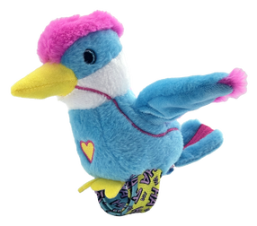 Игрушечное животное птица HAPPY YAPPERS Woodpecker 9382, синий цв./розовый цв.