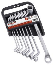 Dvipusių žiedinių veržliarakčių rinkinys Kreator KRT500004, 6 - 22 mm, 8 vnt.