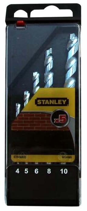 Комплект сверл Stanley STA56035, каменная кладка/красный кирпич, цилиндрический, 4 мм x 12 см