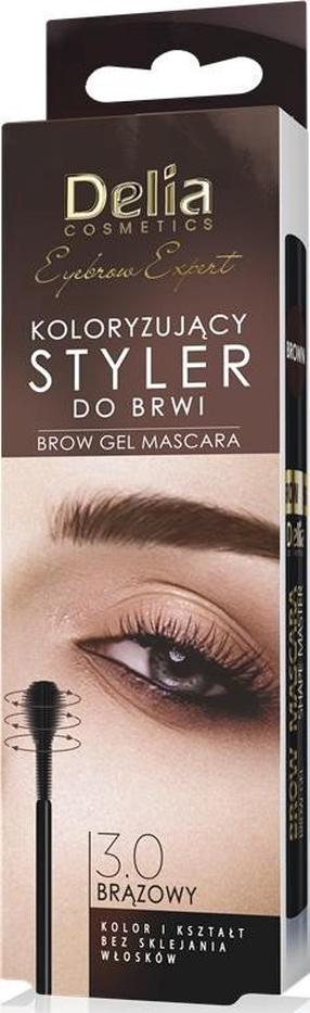 Antakių tušas Delia Cosmetics Expert Styler, 11 ml, ruda sp. 3.0 brown