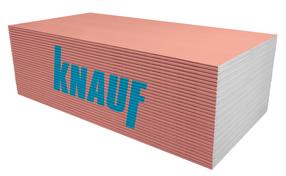 Gipso kartono plokštė Knauf, 300 cm x 120 cm x 1.25 cm, atspari ugnies poveikiui