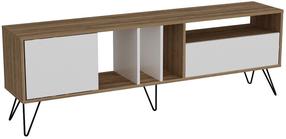 TV-laud Kalune Design Mistico, valge v./pähklipuu v., 180 cm x 35.5 cm x 58.7 cm