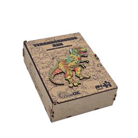 Puidust pusle PuzzleOK Dinosaur 04114, 27.5 cm x 17.5 cm, 72 tk, mitmevärviline