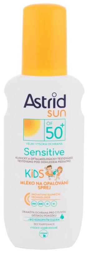 Priemonė įdegio priežiūrai kūnui Astrid Sun Kids Sensitive SPF50+, 150 ml