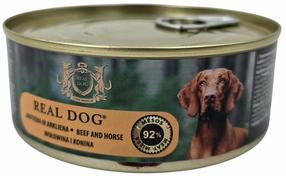 Šlapias šunų maistas Real Dog Super Premium Adult, jautiena/arkliena, 0.24 kg