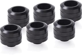 Соединение Alphacool Eiszapfen PRO 16mm HardTube fitting G1/4, черный цв., 6 шт.