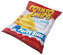 Pripučiamas plaukiojimo čiužinys Intex Potato Chips, 178 cm x 140 cm, mėlyna sp./balta sp./raudona sp.