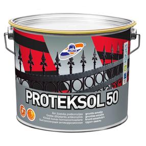 Emaljas krāsa, daudzveidīgs Rilak Proteksol, pus-spīdīgs, 2.7 l, melns krās.