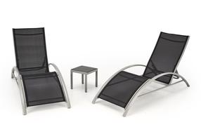 Gultų ir staliuko komplektas Embolo, juoda sp./pilka sp., 160 cm x 60 cm x 66 - 92 cm, 3 vnt.