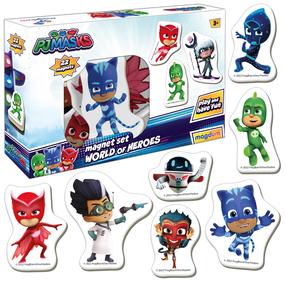 Магнитная игрушка Lean Toys PJ Masks World Of Heroes, многоцветный, 22 шт.