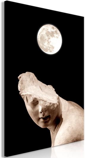 Reprodukcija Artgeist Moon and Statue, 20 cm x 30 cm