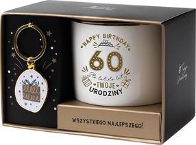 Puodelis Happy Birthday 60, aukso sp./balta sp., 0.33 l