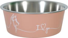 Bļoda dzīvniekam Zolux Love, 0.75 l, 15 cm x 15 cm x 6.2 cm, rozā krās.