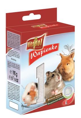 Maistas graužikams Vitapol Mineral Block, triušiams/jūrų kiaulytėms/žiurkėnams, 0.19 kg