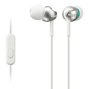 Vadu austiņas Sony MDR-EX110AP, balta krās./sudraba krās.