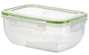 Konteiners pārtikai Ambition Gusto, 1.4 l, 14.5 cm x 19.5 cm, caurspīdīga krās./zaļa krās.